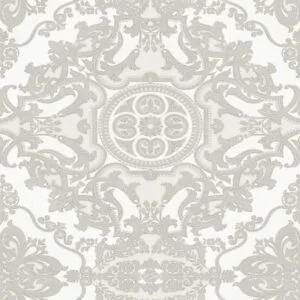 Beyaz Klasik Damask Desenli Duvar Kağıdı AdaWall Seyyah 1301-1 Beyaz Klasik Damask Desenli Duvar Kağıdı AdaWall Seyyah 1301-1