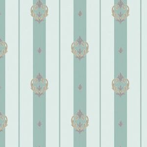 AdaWall 7804-2 Açık Mavi Neoklasik Çizgili Duvar Kağıdı | Seven Vol.1