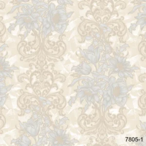 AdaWall 7805-1 Çiçek Detaylı Rokoko Damask Duvar Kağıdı