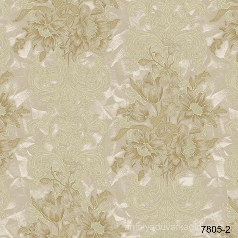 AdaWall 7805-2 Açık Bej Çiçekli Rokoko Damask Duvar Kağıdı AdaWall 7805-2 Açık Bej Çiçekli Rokoko Damask Duvar Kağıdı
