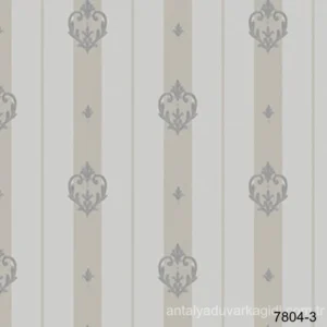 AdaWall 7804-3 Gri Neoklasik Çizgili Duvar Kağıdı 16 m2