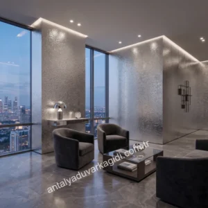 AdaWall Silver Gümüş Mettalica Kendinden Yapışkanlı Duvar Kağıdı