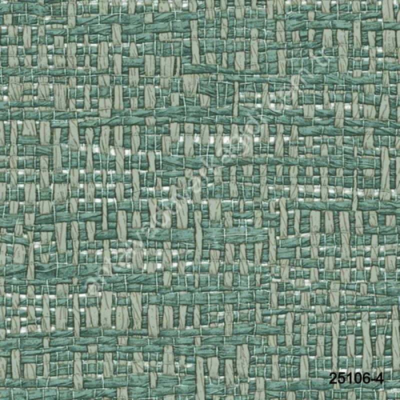 Adawall Muse 25106-4 Yeşil Bej Hasır Desenli Duvar Kağıdı Yeşil ve bej tonlarında, üst üste geçen çizgilerle tekstil ve hasır dokusu görünümü sunan lüks duvar kağıdı tasarımı.